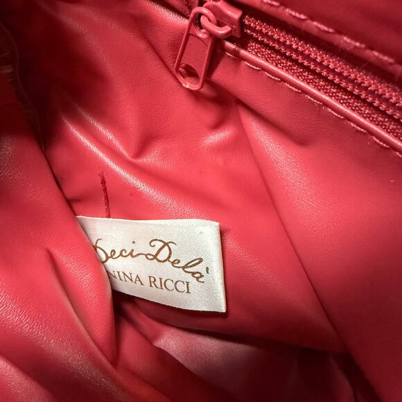 Nina Ricci Deci Dela Red Patent Tote Bag With .17 Fl Oz Mini Perfume Vtg 1994 - Picture 9 of 16